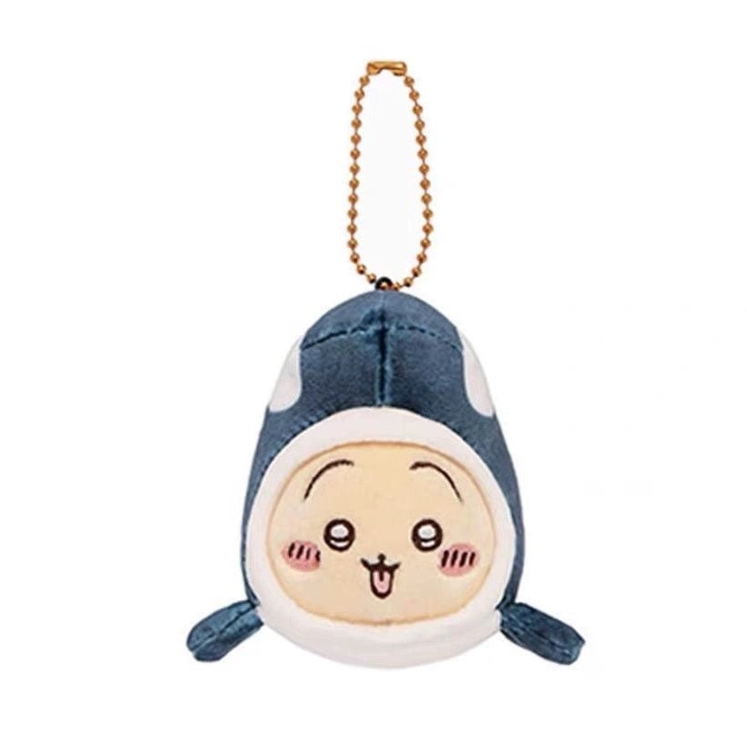 Japan ChiiKawa Aquarium Limited Keychain | Shark & Whale ChiiKawa Hachiware Usagi - Mini Plush Doll