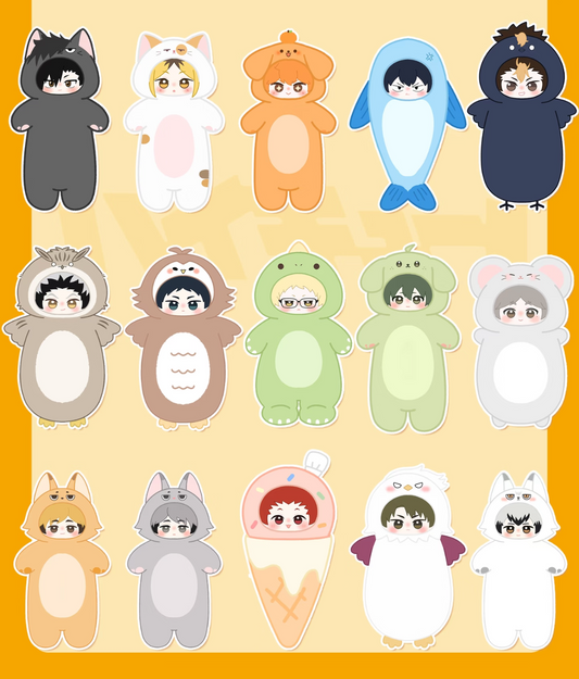 [Pre-Order] Japanese Anime Haikyu!! Fan Work Version | Hinata Kageyama Tsukishima Yamaguchi Nishinoya Sugawara Kozume Kuroo Bokuto Akaashi Ushijima Tendo Miya Atsumu Osamu Shinsuke in Animal Costume Cute Kawaii Cushion - Cute Kawaii Room Decoration Item