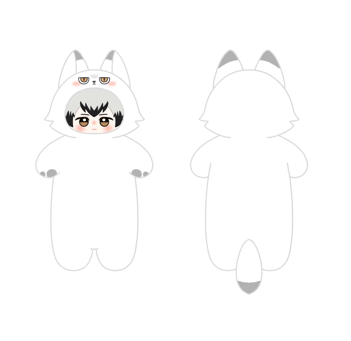 [Pre-Order] Japanese Anime Haikyu!! Fan Work Version | Hinata Kageyama Tsukishima Yamaguchi Nishinoya Sugawara Kozume Kuroo Bokuto Akaashi Ushijima Tendo Miya Atsumu Osamu Shinsuke in Animal Costume Cute Kawaii Cushion - Cute Kawaii Room Decoration Item