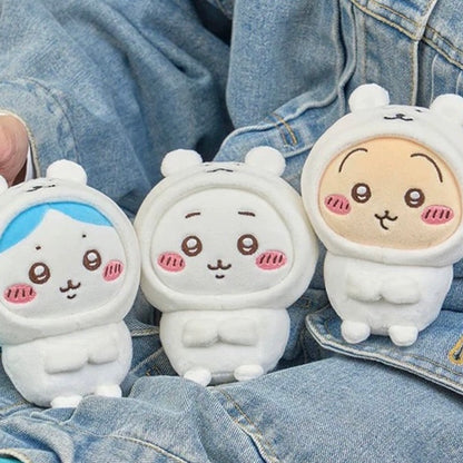 Japanese Cartoon ChiiKawa X Nagano White Bear Keychain | ChiiKawa Hachiware Usagi - Mini Plush Doll