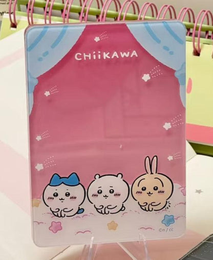 ChiiKawa X Miniso | ChiiKawa Hachiware Usagi Watching Shooting Star Acrylic Cardholder - Kawaii items Room Decoration Item