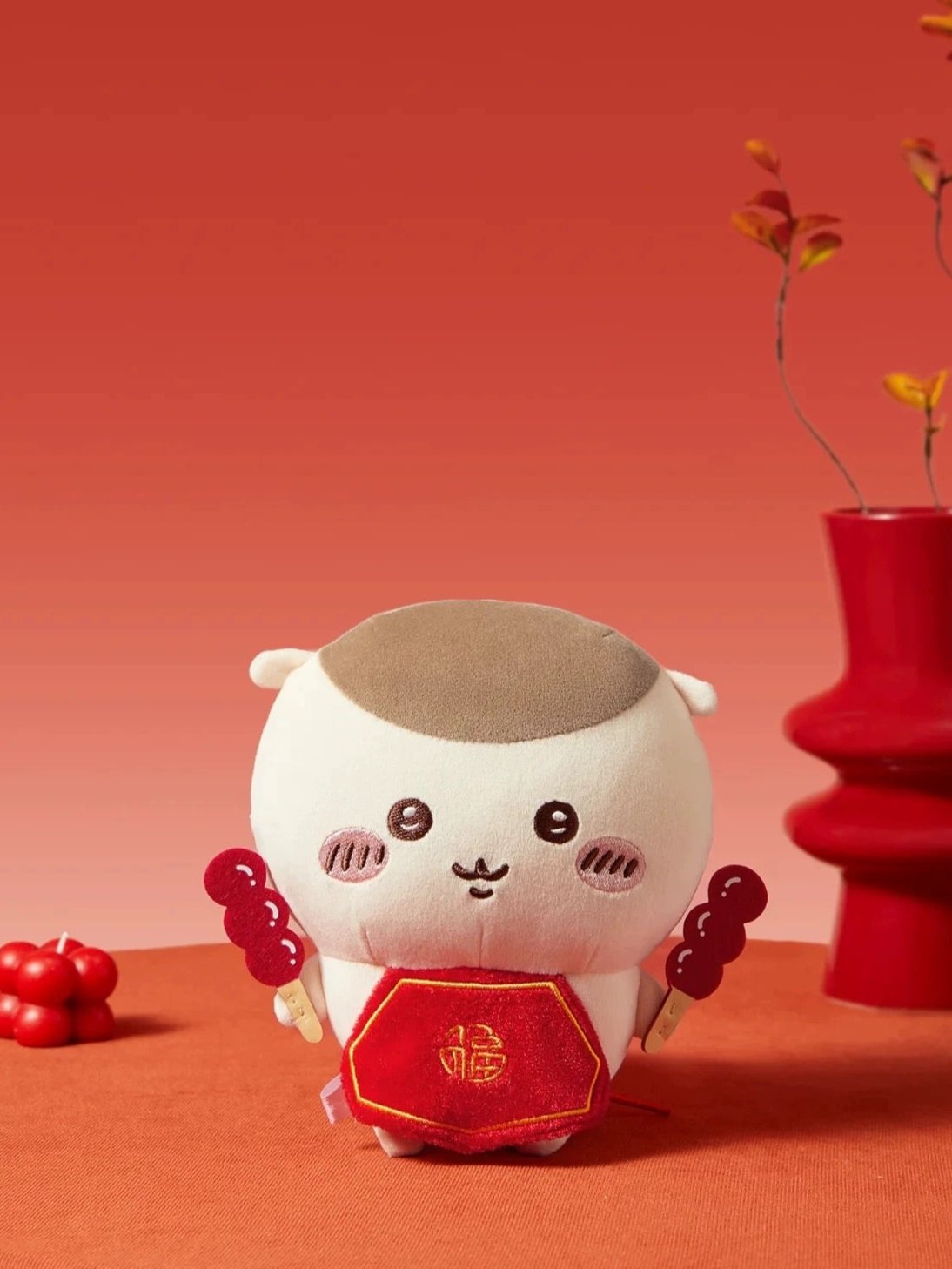 ChiiKawa X Miniso Chinese New Year Limited Series | ChiiKawa Hachiware Usagi Momonga Kurimanju Rakko Plush Doll Kawaii Items Room Decoration doll KawaiiGiftLand