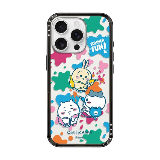Japanese Cartoon ChiiKawa Clear with Transparent Black Frame New Version Case | Summer Time Party 12 Styles - iPhone Case 13 14 15 16 17 Pro Promax