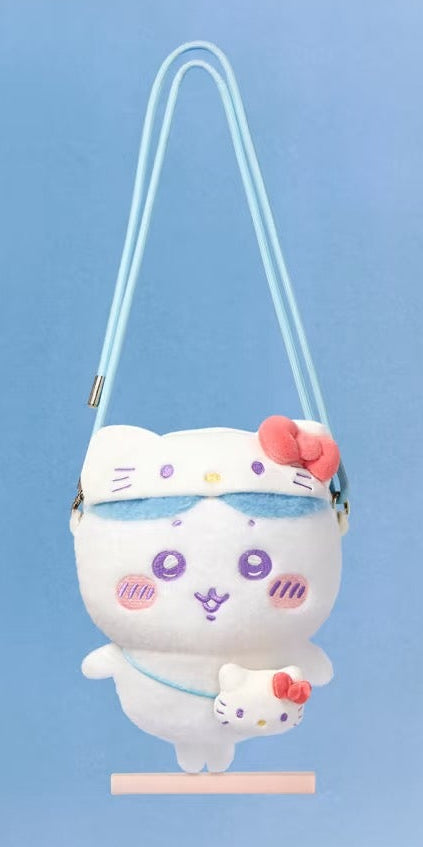 ChiiKawa X Miniso X Sanrio Series | ChiiKawa Hachiware Usagi Cute Fluffy Doll Crossbody Bag - Kawaii Items Room Decoration