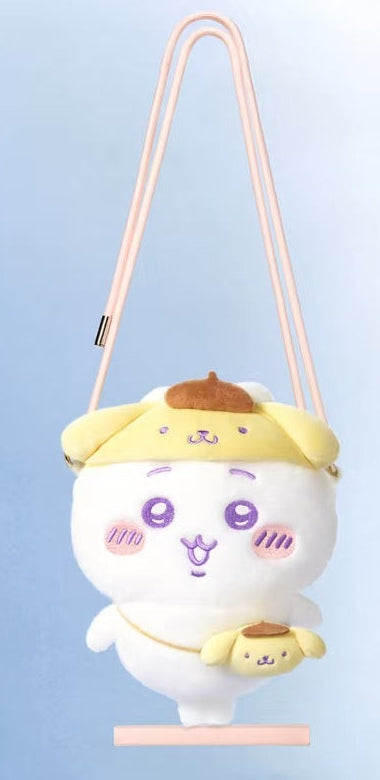 ChiiKawa X Miniso X Sanrio Series | ChiiKawa Hachiware Usagi Cute Fluffy Doll Crossbody Bag - Kawaii Items Room Decoration