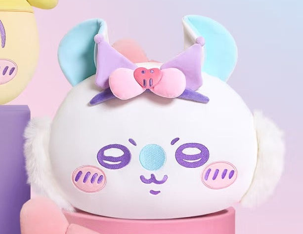 ChiiKawa X Miniso X Sanrio Series | ChiiKawa Hachiware Usagi Momonga Cute Big Face Icon Plush Doll Cushion - Kawaii Items Room Decoration doll
