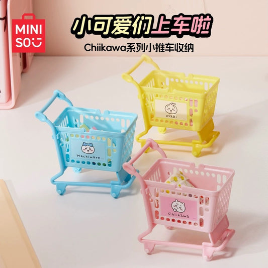 ChiiKawa X Miniso | ChiiKawa Hachiware Usagi Mini Shopping Car - Kawaii items Room Decoration