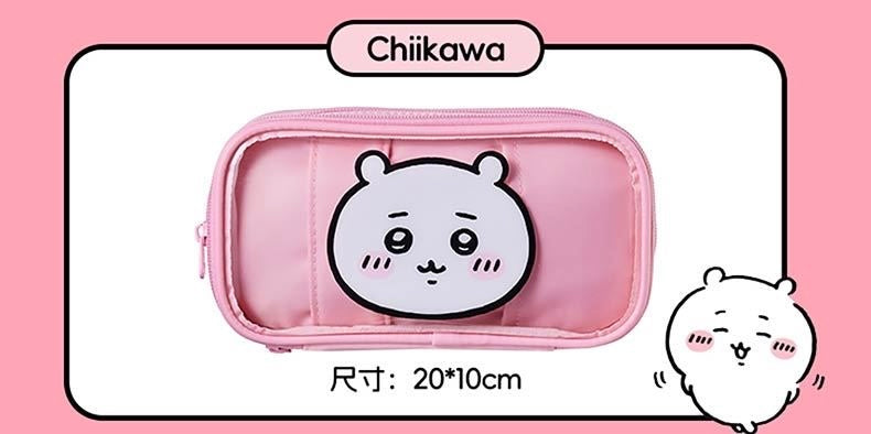 ChiiKawa X Miniso | ChiiKawa Hachiware Usagi Plastic Pencil Case Bag - Kawaii items Room Decoration
