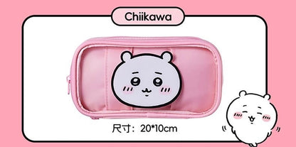 ChiiKawa X Miniso | ChiiKawa Hachiware Usagi Plastic Pencil Case Bag - Kawaii items Room Decoration