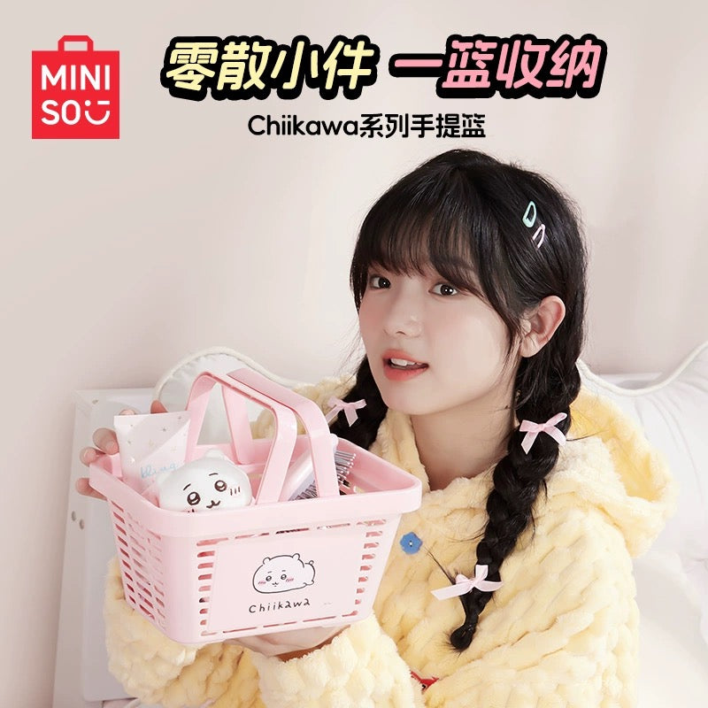 ChiiKawa X Miniso | ChiiKawa Hachiware Usagi Mini Basket - Kawaii items Room Decoration 