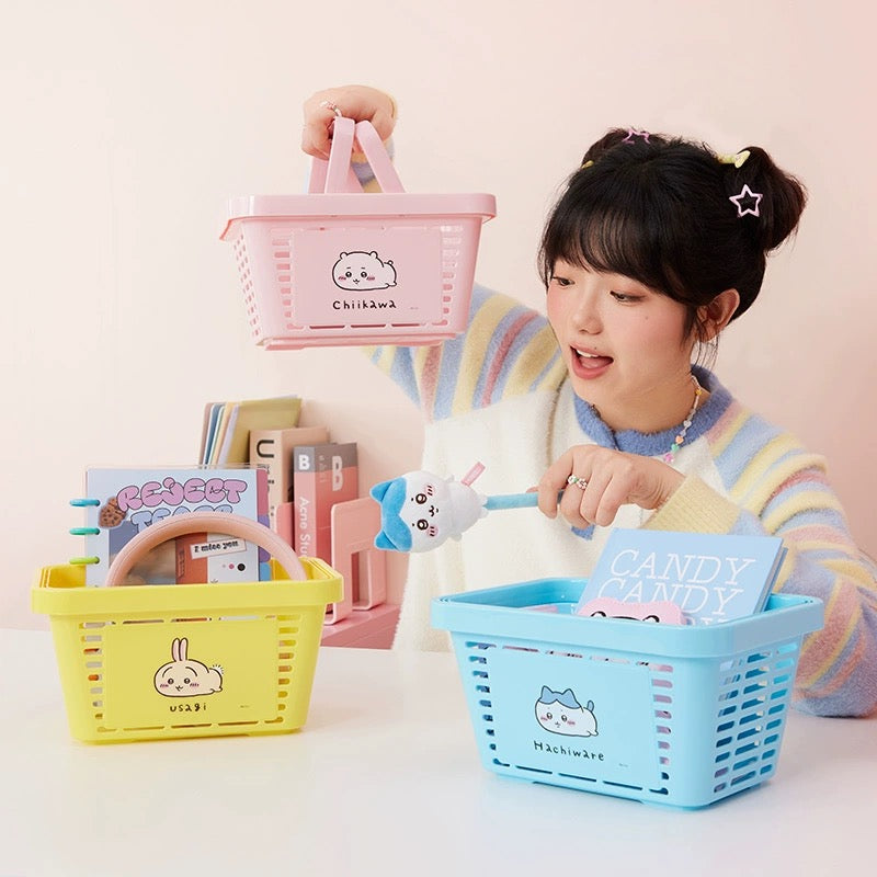 ChiiKawa X Miniso | ChiiKawa Hachiware Usagi Mini Basket - Kawaii items Room Decoration 