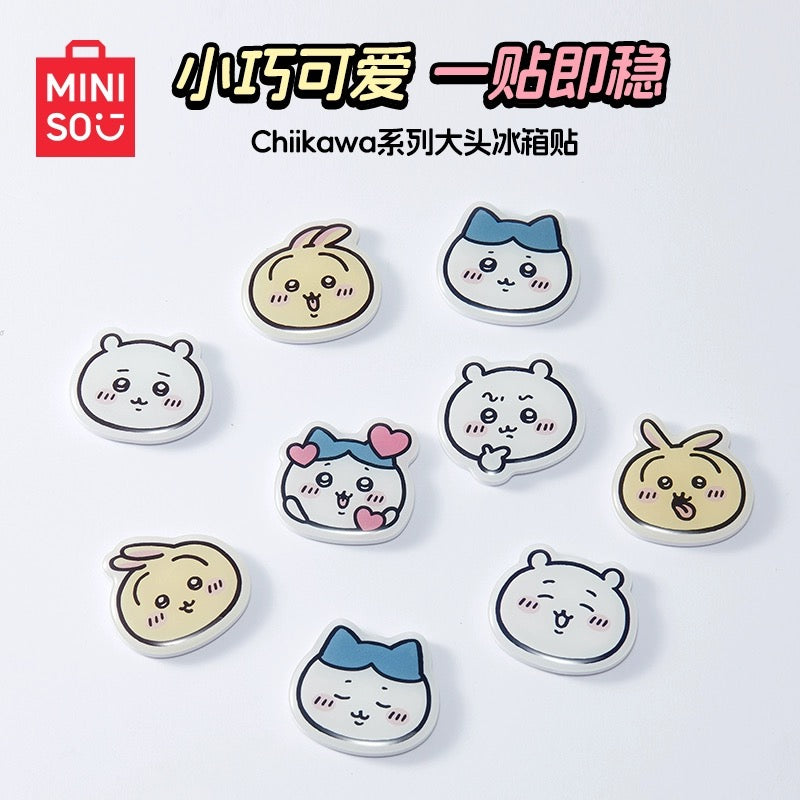 ChiiKawa X Miniso | ChiiKawa Hachiware Usagi Big Head Fridge Magnet - Kawaii items Room Decoration\