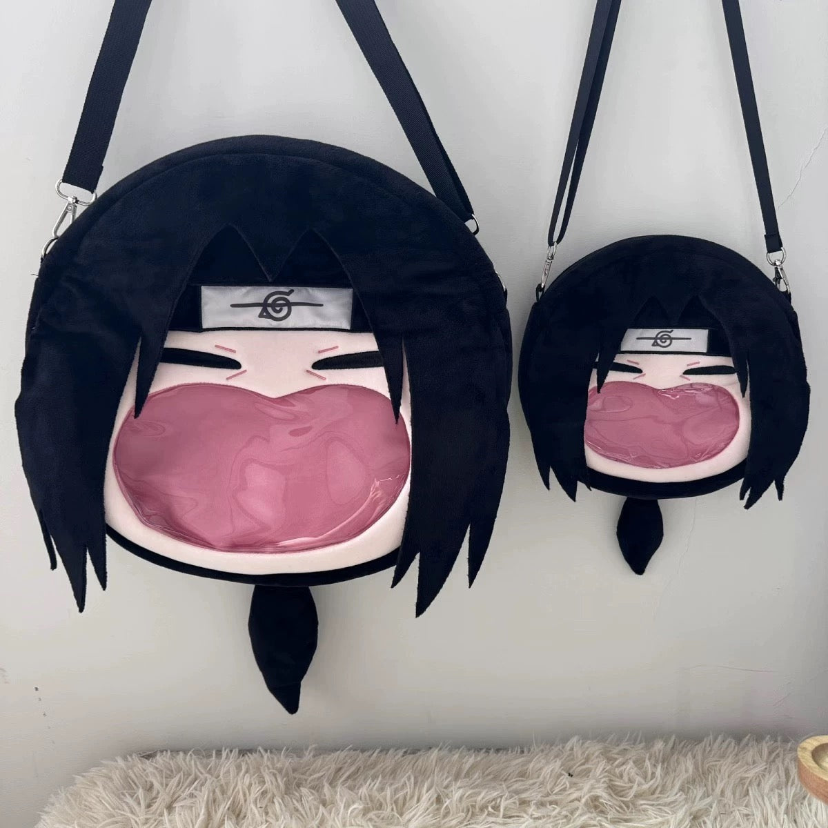 Japanese Anime Naruto Ninja | Uchiha Family Cute Icon Itabag Backpack and Crossbody Bag - Cute Kawaii Item - KawaiiGiftLand