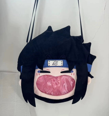 Japanese Anime Naruto Ninja | Uchiha Family Cute Icon Itabag Backpack and Crossbody Bag - Cute Kawaii Item - KawaiiGiftLand