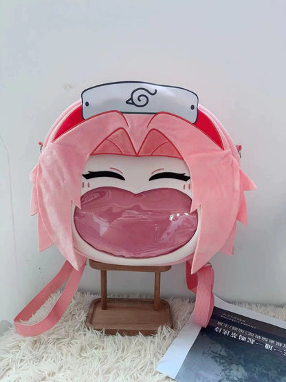 Japanese Anime Naruto Ninja | Naruto Kakashi Sakura Hinata Cute Icon Itabag Backpack and Crossbody Bag - Cute Kawaii Item - KawaiiGiftLand