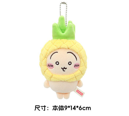 ChiiKawa X Miniso Fruit Market Series Wearing Fruit Hats Plush Doll Keychain | ChiiKawa Hachiware Usagi - Kawaii Items Room Decoration doll