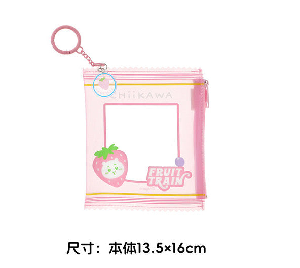 ChiiKawa X Miniso Fruit Market Series | ChiiKawa Hachiware Usagi Fruit Style Transparent Plastic Doll Bag Keychain - Kawaii Items Room Decoration