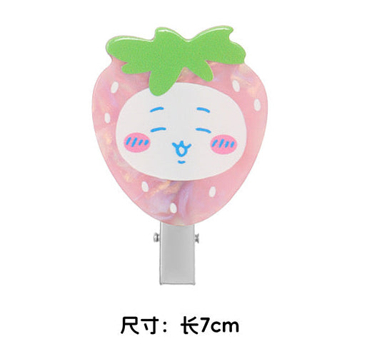 ChiiKawa X Miniso Fruit Market Series | ChiiKawa Hachiware Usagi in Fruit Cute Icon Hair Clip Pair - Kawaii Items Room Decoration