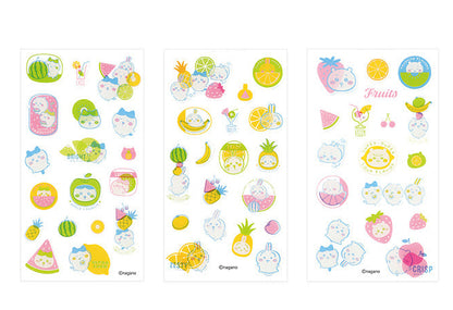 ChiiKawa X Miniso Fruit Market Series | ChiiKawa Hachiware Usagi Fruit Style Cute Icon Crystal Epoxy Sticker - Kawaii Items Room Decoration