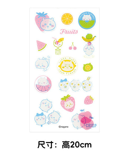 ChiiKawa X Miniso Fruit Market Series | ChiiKawa Hachiware Usagi Fruit Style Cute Icon Crystal Epoxy Sticker - Kawaii Items Room Decoration