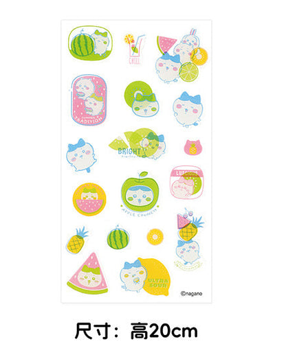 ChiiKawa X Miniso Fruit Market Series | ChiiKawa Hachiware Usagi Fruit Style Cute Icon Crystal Epoxy Sticker - Kawaii Items Room Decoration