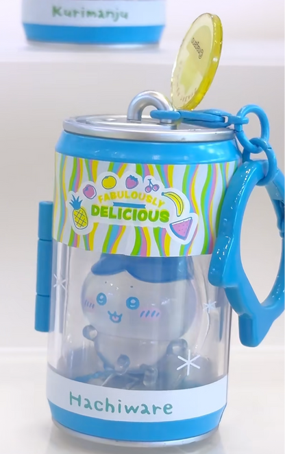 [Pre-Order] ChiiKawa X Miniso Fruit Market Series Fruit Market Soft Drink Can Keychain Blind Box | ChiiKawa Hachiware Usagi Momonga Kurimanju Rakko Shisa Crab Soft Drink Can Keychain Blind Box - Kawaii Items Room Decoration Mystery Box