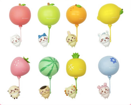 ChiiKawa X Miniso Fruit Market Series Fruit Fridge Magnet Blind Box | ChiiKawa Hachiware Usagi Momonga Kurimanju Rakko Shisa Crab Fruit Fridge Magnet with Light Up Function Blind Box - Kawaii Items Room Decoration Mystery Box