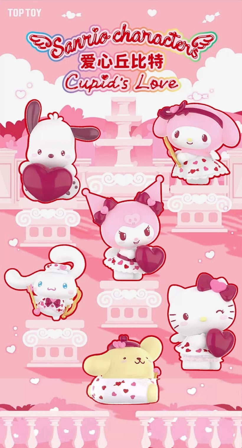 Top Toy x Sanrio Characters Cupid's Love | Hello Kitty My Melody Kuromi Cinnamoroll Pompompurin Pochocca Tuxedosam - Valentine Wedding Gift Collectable Toys Mystery Blind Box