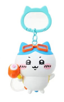 ChiiKawa X Miniso Hot Summer Series | ChiiKawa Hachiware Usagi Momonga Kurimanju Rakko Shisa Playing Water Gun Cute Plastic Doll Keychain - Kawaii Items Room Decoration Doll