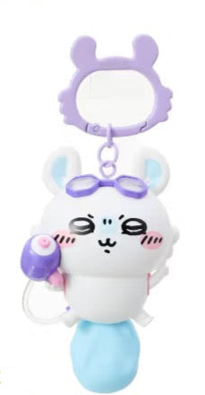 ChiiKawa X Miniso Hot Summer Series | ChiiKawa Hachiware Usagi Momonga Kurimanju Rakko Shisa Playing Water Gun Cute Plastic Doll Keychain - Kawaii Items Room Decoration Doll