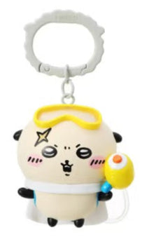 ChiiKawa X Miniso Hot Summer Series | ChiiKawa Hachiware Usagi Momonga Kurimanju Rakko Shisa Playing Water Gun Cute Plastic Doll Keychain - Kawaii Items Room Decoration Doll