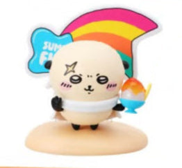 ChiiKawa X Miniso Hot Summer Series | ChiiKawa Hachiware Usagi Momonga Kurimanju Rakko Shisa Summer Time Cute Plastic Doll Figure Blind Box - Kawaii Items Room Decoration Doll Mystery Blind Box