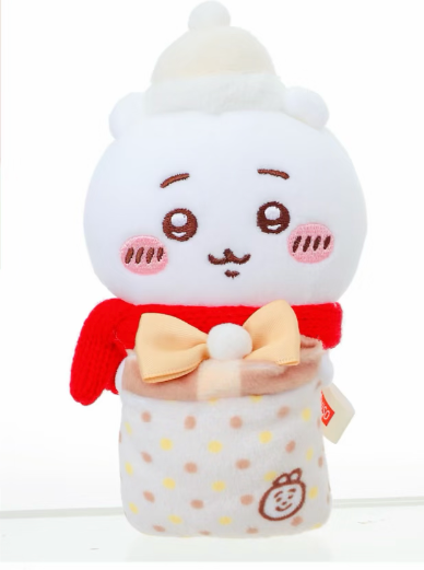 ChiiKawa X Miniso White Christmas Series | ChiiKawa Hachiware Usagi Momonga Christmas Style Computer Screen Monitor Desktop Plush Doll - Kawaii Items Room Decoration doll