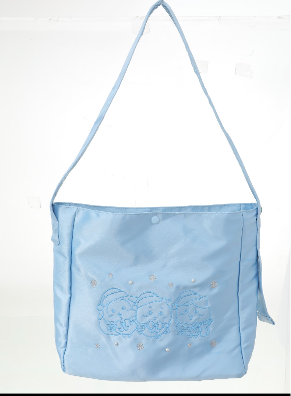 ChiiKawa X Miniso White Christmas Series | ChiiKawa Hachiware Usagi Cute Icon Blue Crossbody Bag - Kawaii Items Room Decoration