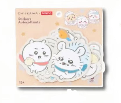 ChiiKawa X Miniso White Christmas Series | ChiiKawa Hachiware Usagi Cute Christmas Style Stickers Set - Kawaii Items Room Decoration