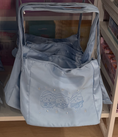 ChiiKawa X Miniso White Christmas Series | ChiiKawa Hachiware Usagi Cute Icon Blue Crossbody Bag - Kawaii Items Room Decoration