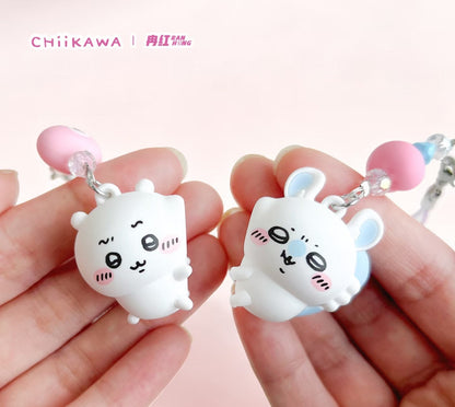 ちいかわ×MINISO×サンリオシリーズ｜ちいかわ ハチワレ うさぎ モモンガ サンリオキャラクター着ぐるみ座りぬいぐるみキーホルダー - かわいいアイテム ルームデコレーションドール