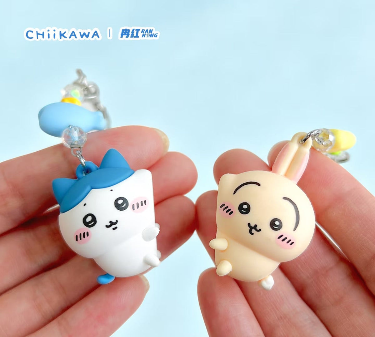 ちいかわ×MINISO×サンリオシリーズ｜ちいかわ ハチワレ うさぎ モモンガ サンリオキャラクター着ぐるみ座りぬいぐるみキーホルダー - かわいいアイテム ルームデコレーションドール