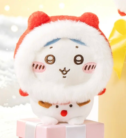ChiiKawa X Miniso White Christmas Series | ChiiKawa Hachiware Usagi in Christmas Snowman Costume Plush Doll - Kawaii Items Room Decoration doll