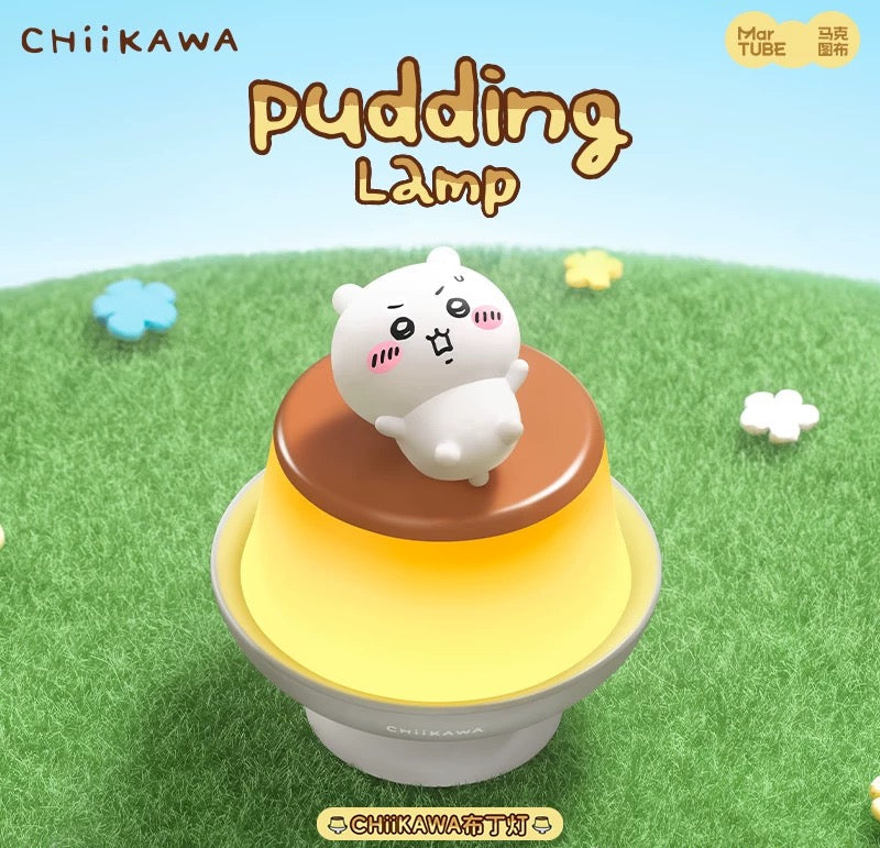 Japan Cartoon ChiiKawa Pudding Lamp | Chiikawa Hachiware Usagi Cute Plastic Mini Figure on Pudding Night Light - Kawaii items Room Decoration