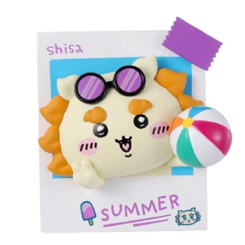 ChiiKawa X Miniso Hot Summer Series | ChiiKawa Hachiware Usagi Momonga Kurimanju Rakko Shisa Summer Time 3D Refrigerator Magnet - Kawaii Items Room Decoration
