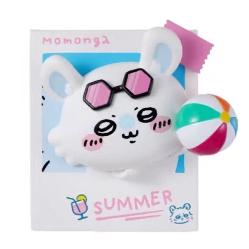 ChiiKawa X Miniso Hot Summer Series | ChiiKawa Hachiware Usagi Momonga Kurimanju Rakko Shisa Summer Time 3D Refrigerator Magnet - Kawaii Items Room Decoration