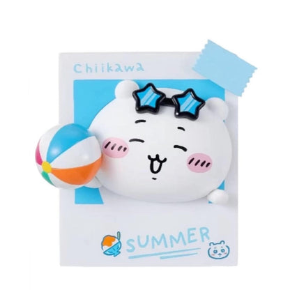 ChiiKawa X Miniso Hot Summer Series | ChiiKawa Hachiware Usagi Momonga Kurimanju Rakko Shisa Summer Time 3D Refrigerator Magnet - Kawaii Items Room Decoration