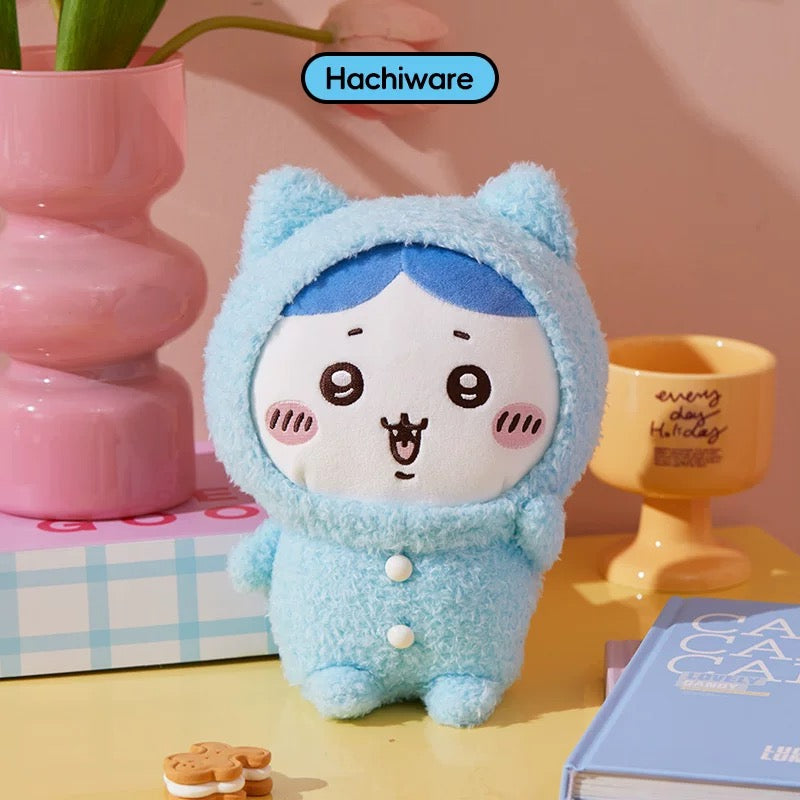 ChiiKawa X Miniso | ChiiKawa Hachiware Usagi Momonga Kurimanju Rakko Pajamas Sitting Plush Doll - Kawaii items Room Decoration doll