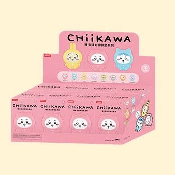 ChiiKawa X Miniso Pajama Party Series | ChiiKawa Hachiware Usagi Momonga Kurimanju Rakko Shisa Crab Wearing Pajama Sitting Cute Plastic Doll Mystery Box - Kawaii Items Room Decoration Doll Blind Box