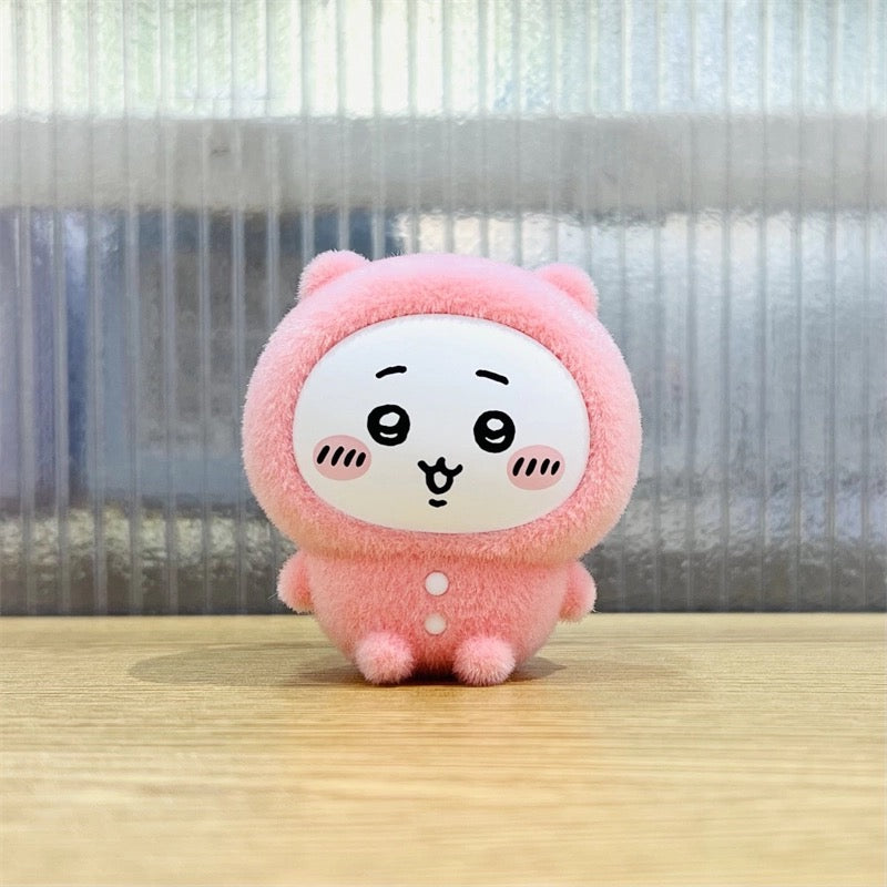 ChiiKawa X Miniso Pajama Party Series | ChiiKawa Hachiware Usagi Momonga Kurimanju Rakko Shisa Crab Wearing Pajama Sitting Cute Plastic Doll Mystery Box - Kawaii Items Room Decoration Doll Blind Box