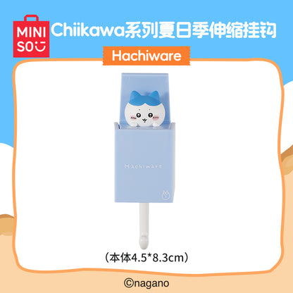 ChiiKawa X Miniso Hot Summer Series | ChiiKawa Hachiware Usagi Cute Plastic Doll Retractable Hooks - Kawaii Items Room Decoration