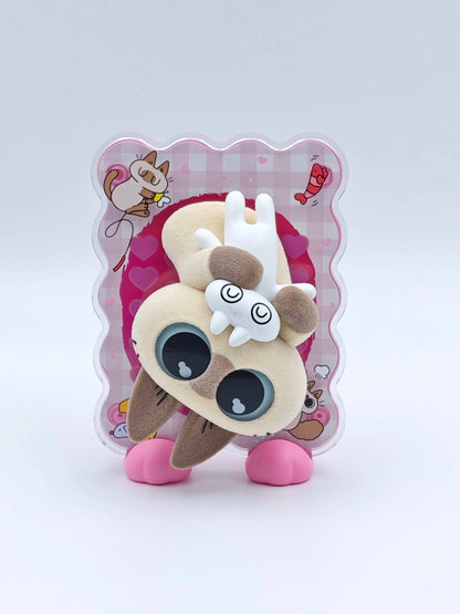 Azukisan's Daily life | Azukisan Cafe Series Cute Doll Refrigerator Magnet with Acrylic Plastic Stand Mystery Box - Kawaii Items Siamese Cat Xiaodouni Toy Collection Blind Box