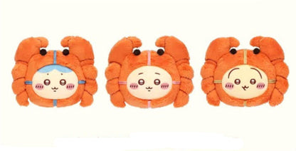 [Pre-order] ChiiKawa Shanghai Limited | ChiiKawa Hachiware Usagi Wearing Chinese Mitten Crab Costume Cute Plush Doll Keychain - Kawaii items Room Decoration Doll