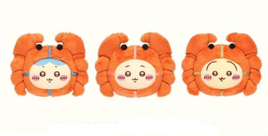 [Pre-order] ChiiKawa Shanghai Limited | ChiiKawa Hachiware Usagi Wearing Chinese Mitten Crab Costume Cute Plush Doll Keychain - Kawaii items Room Decoration Doll